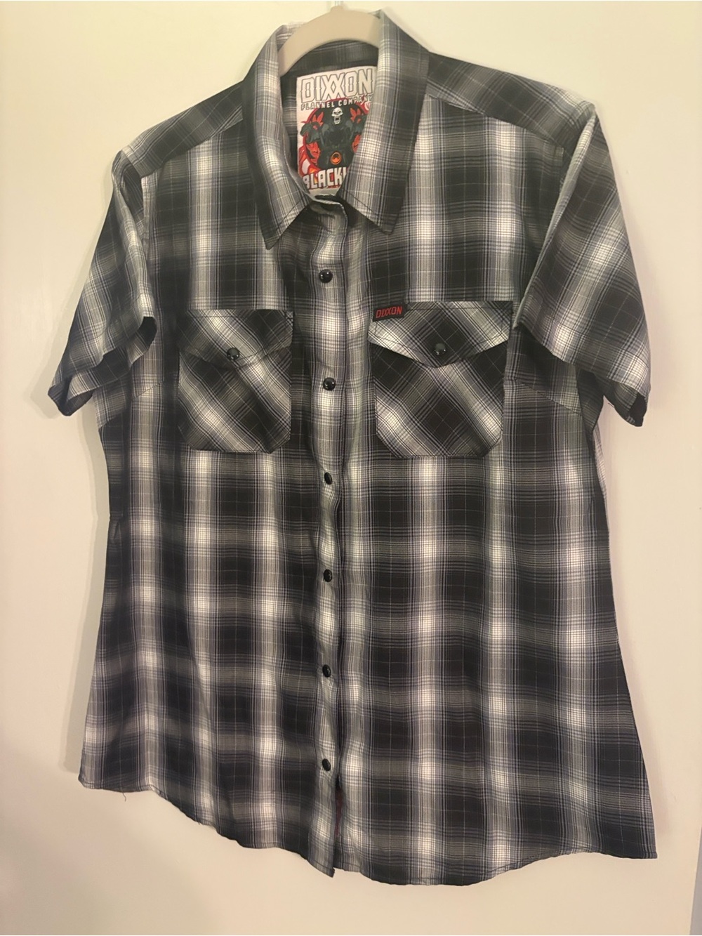 DIXXON Black and white Plaid Button-Down Shirt size WL - Picture 1 of 1